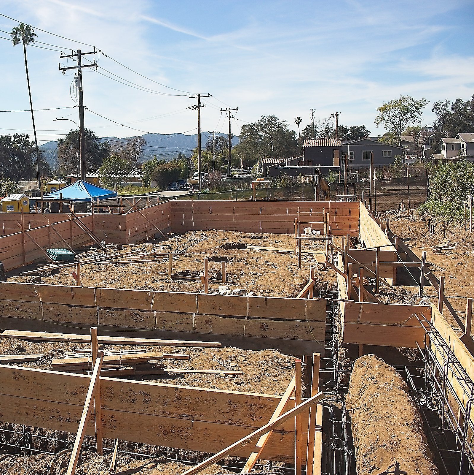 Concrete foundation forms and caisson work