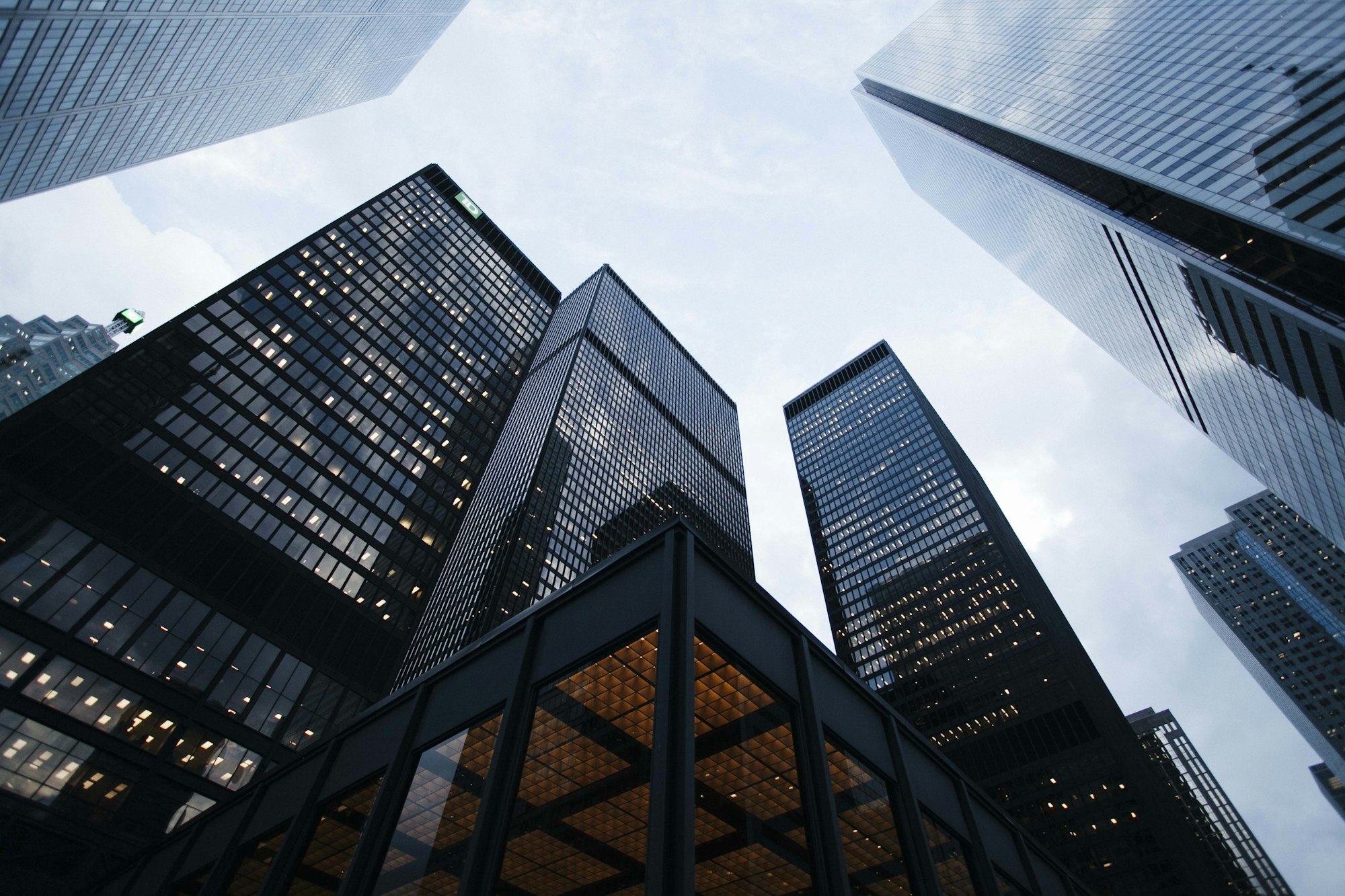 Modern commercial high-rise towers